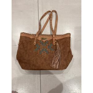 Western Catchfly Tote Bag Purse CONCEALED CARRY Faux Leather